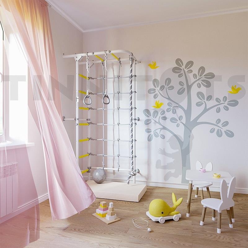 Load image into Gallery viewer, Tinnitots Swedish Corner Wallbars - S4 White Yellow
