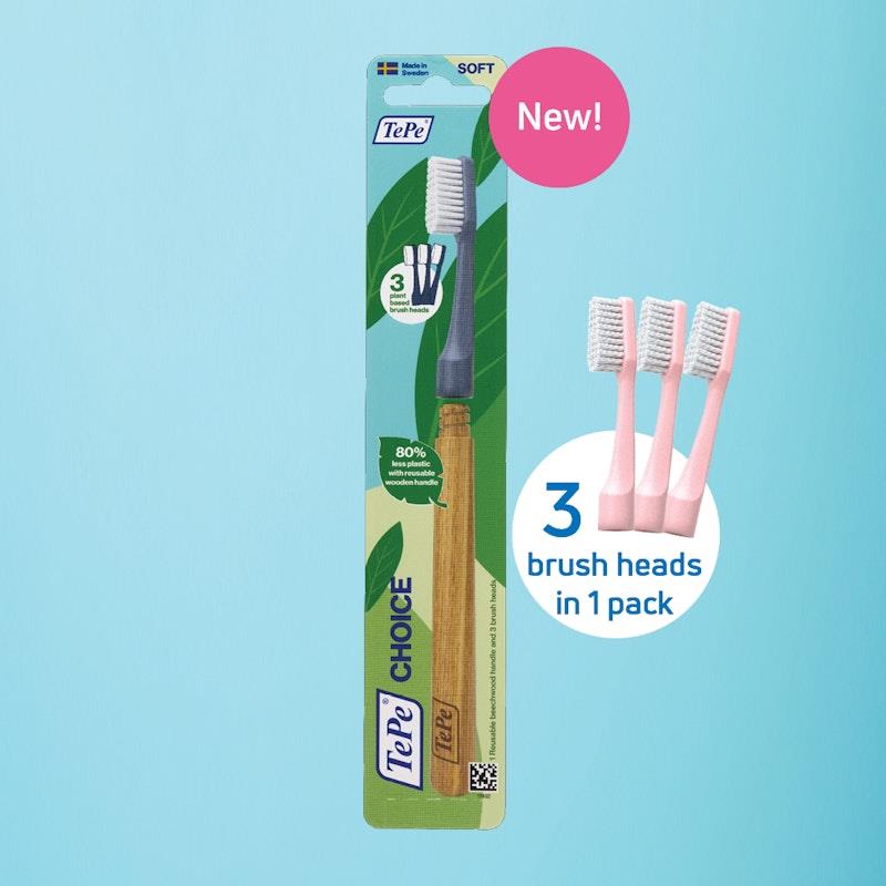 Load image into Gallery viewer, TePe Toothbrush Choice (3 Brush Heads) 1piece
