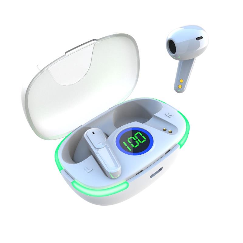 Load image into Gallery viewer, Laser TWS Earbuds with LED Display White
