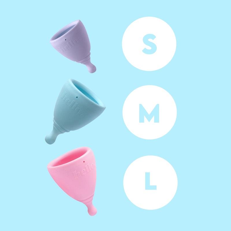 Load image into Gallery viewer, Hello Period Average Cervix Cup Blue MED
