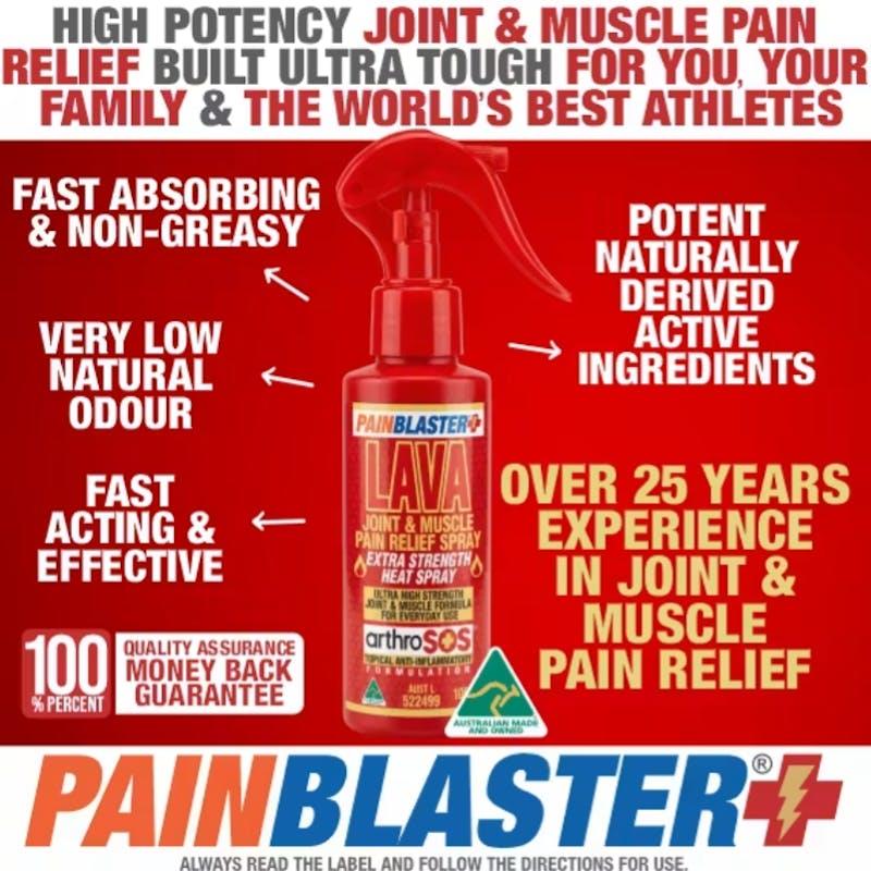 Load image into Gallery viewer, PAIN BLASTER Lava Joint &amp; Muscle Pain Relief Spray 100ml by Athelite 2Pack
