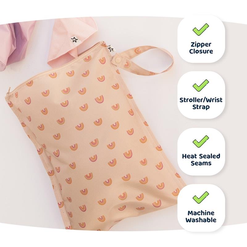 Load image into Gallery viewer, Tiny Twinkle Mess Proof Wet Bag 2 Pack Rose &amp; Burgundy
