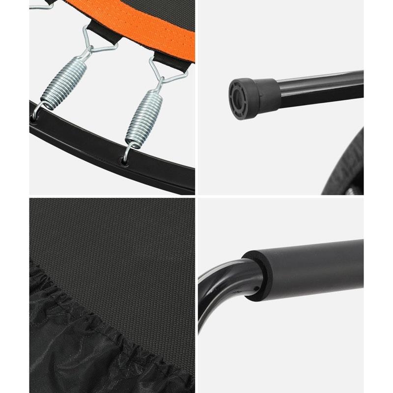 Load image into Gallery viewer, Mazam 48" Trampoline Round Fitness Rebounder Handrail Jumping Exercise Home Gym Black

