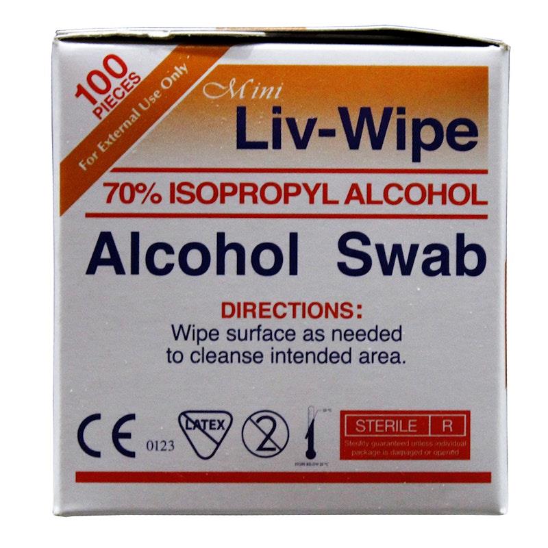 Load image into Gallery viewer, Liv-Wipe 70% Alcohol Swabs Prep Pad - Mini 100pcs
