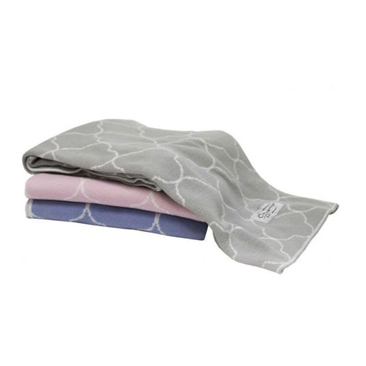 Onkaparinga Organic Cotton Reversible Knit Baby Blanket Grey/White 1pc