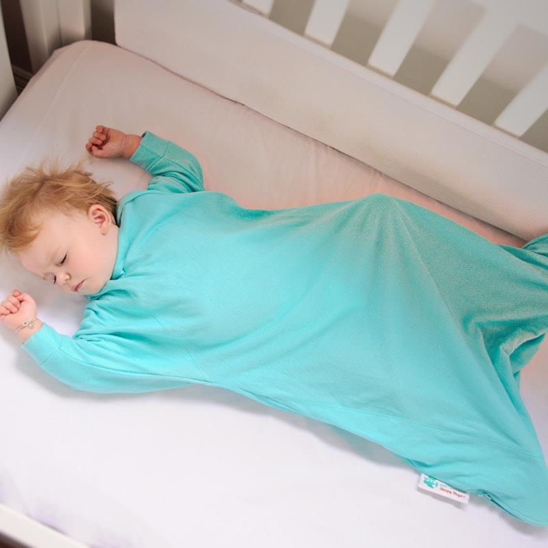 Load image into Gallery viewer, Baby Loves Sleep Hands In &amp; Out 'Cool' - Cool Mint (Summer) 6-12M
