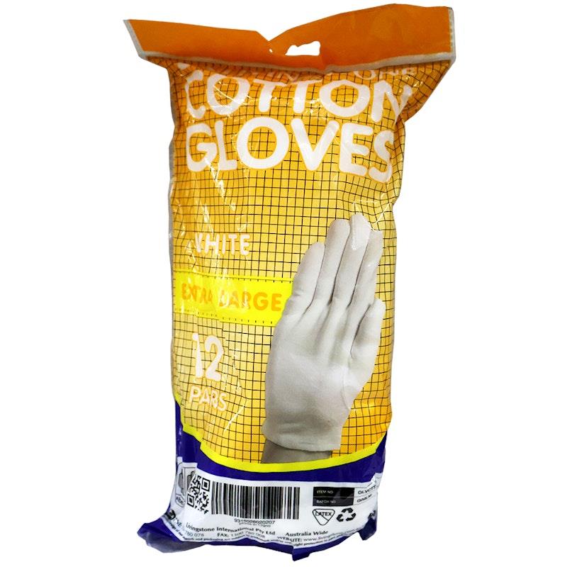 Load image into Gallery viewer, Livingstone Cotton Gloves Extra Large 12 Pairs/Bag
