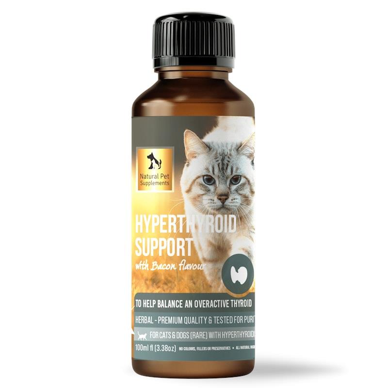 Load image into Gallery viewer, Natural Pet Supplements Hyperthyroid Support Herbal Tincture for Cats 100ml
