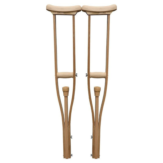 Livingstone Underarm Crutches Medium Wood Adjustable 107-132cm 1Pair