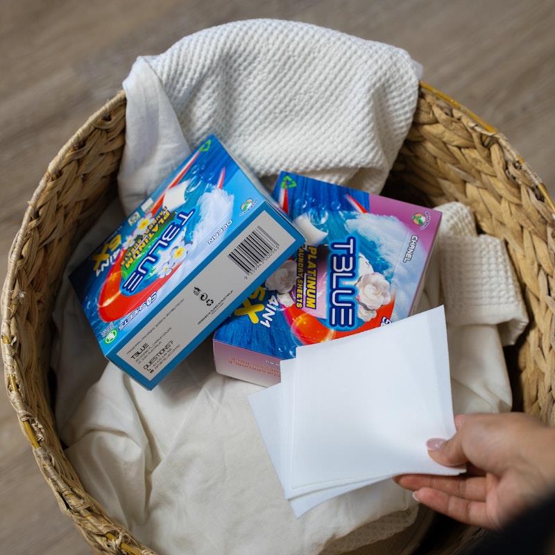 Load image into Gallery viewer, TBLUE Laundry Detergent Sheets Blue Caring Pack of 100 Sheets

