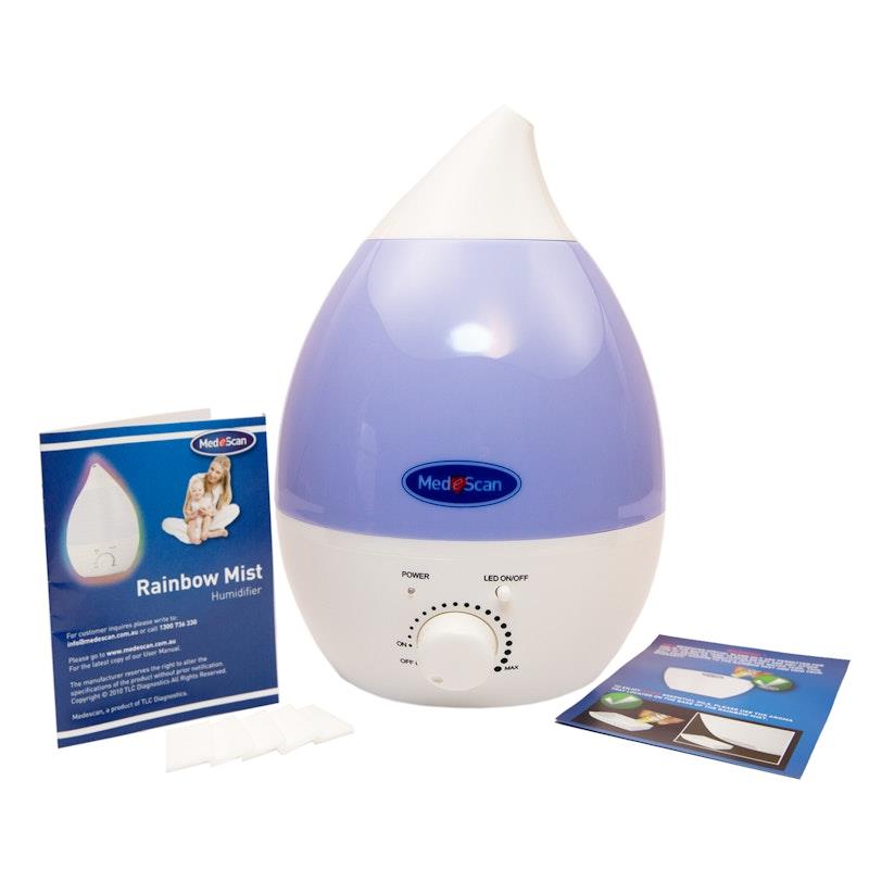 Load image into Gallery viewer, MedeScan Rainbow Mist Ultrasonic Cool Mist Humidifier 1unit
