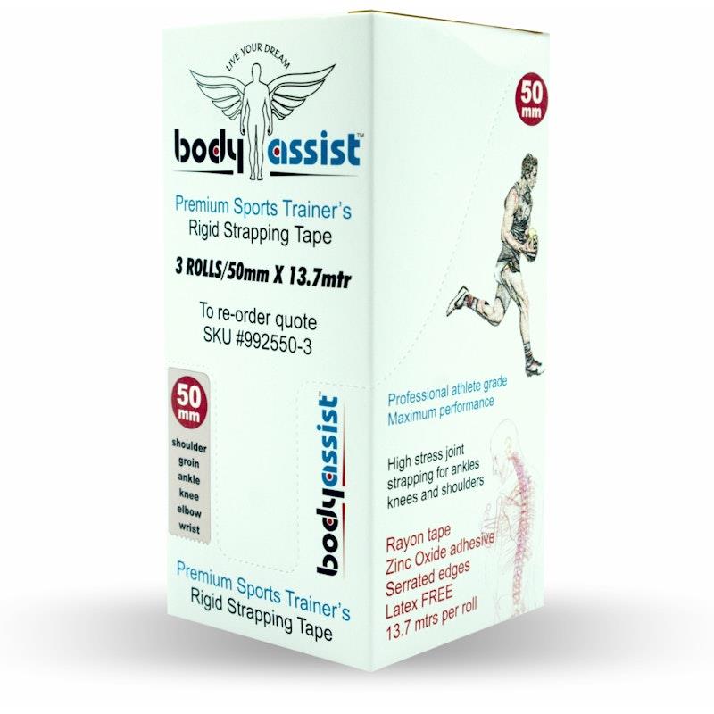 Load image into Gallery viewer, BodyAssist Rigid Strapping Tape - Knee 5.0cm x 13.7m x 3 Rolls Bundle

