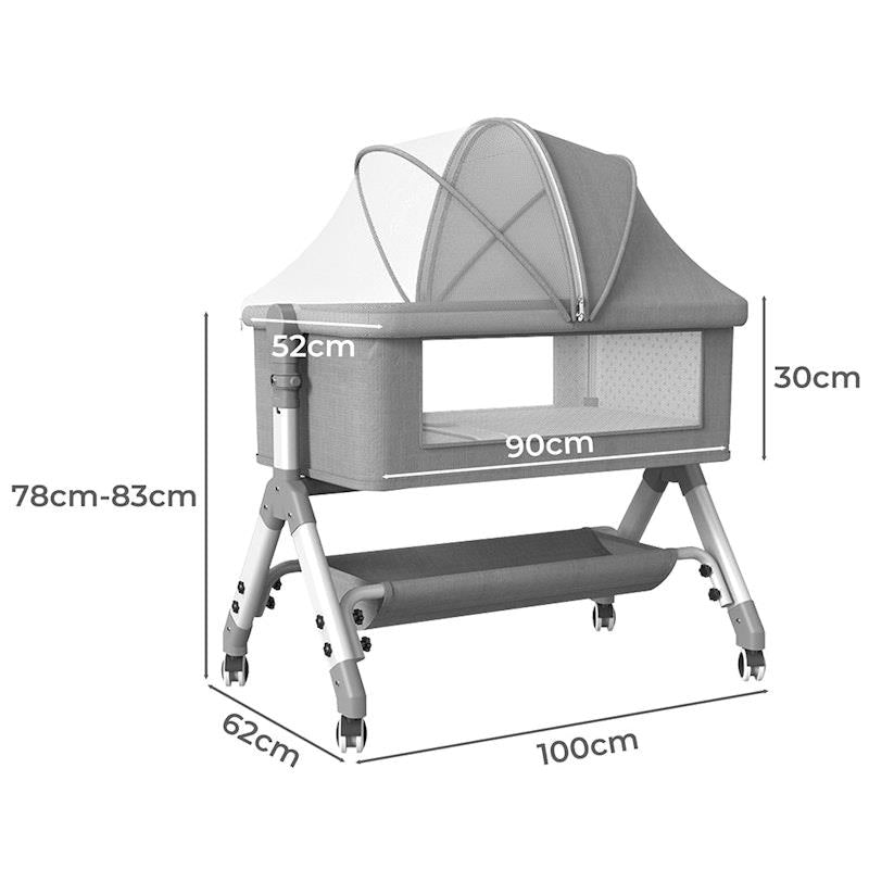 Load image into Gallery viewer, BoPeep Baby Cot Bed Crib Portable Bassinet Safety Fence Adjustable Bedside 1pc

