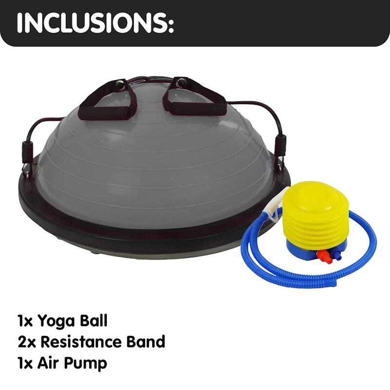 Load image into Gallery viewer, Powertrain Fitness Yoga Ball Home Gym Workout Balance Trainer Grey
