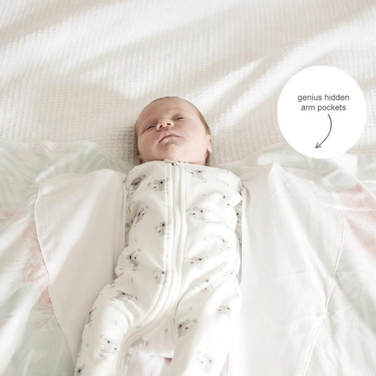 Baby Loves Sleep Koala Hugs Newborn Swaddle Wrap - Some Bunny Loves You One Size