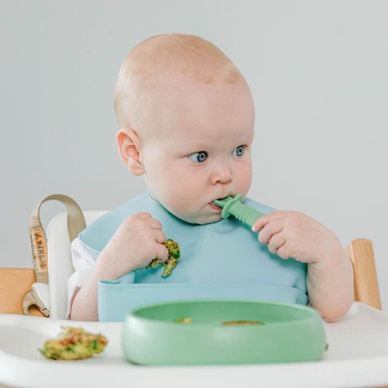 Load image into Gallery viewer, Starting Solids Australia Selfie Spoon + Fork Blue Lemonade
