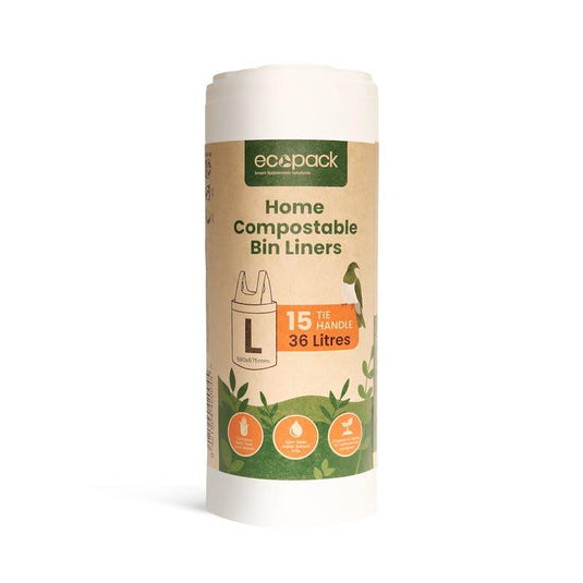 Ecopack 36L Compostable Bin Liners Bundle Large 4 Rolls/60 Bags