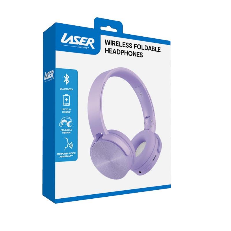 Load image into Gallery viewer, Laser Wireless Foldable Headphones Purple
