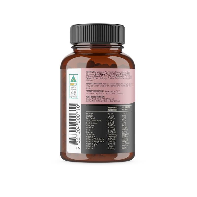 Load image into Gallery viewer, Chief Organic Beef Offal (Natural Multivitamin) 120 Capsules
