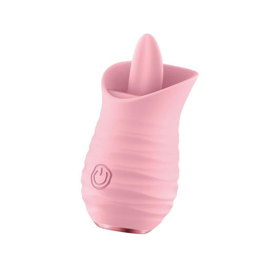 Luv Inc Tongue Flickering Vibrator Pink 1pc