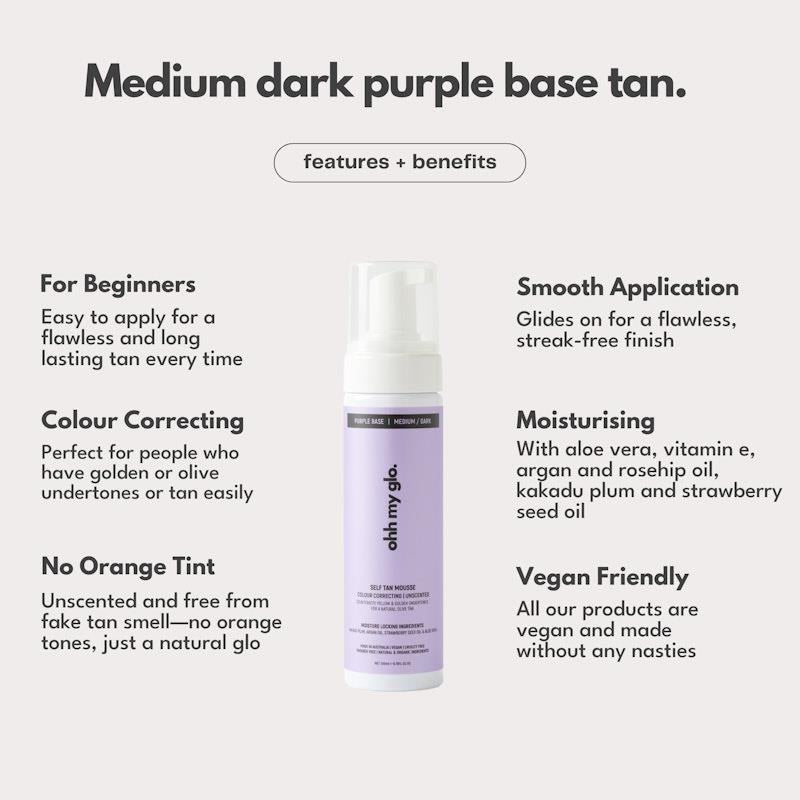 Load image into Gallery viewer, Ohh My Glo Self-Tan Purple Base (Medium/Dark) 200ml
