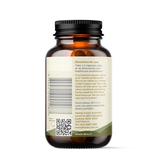 Hemp Foods Australia Plant-Based Omega Capsules 60 caps Twin Pack