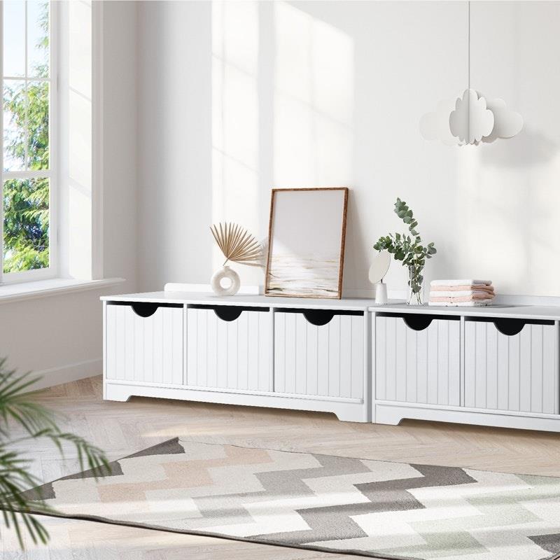 Load image into Gallery viewer, Oikiture Kids Toy Box Chest Storage Box Children Room Organiser Seating Bench White
