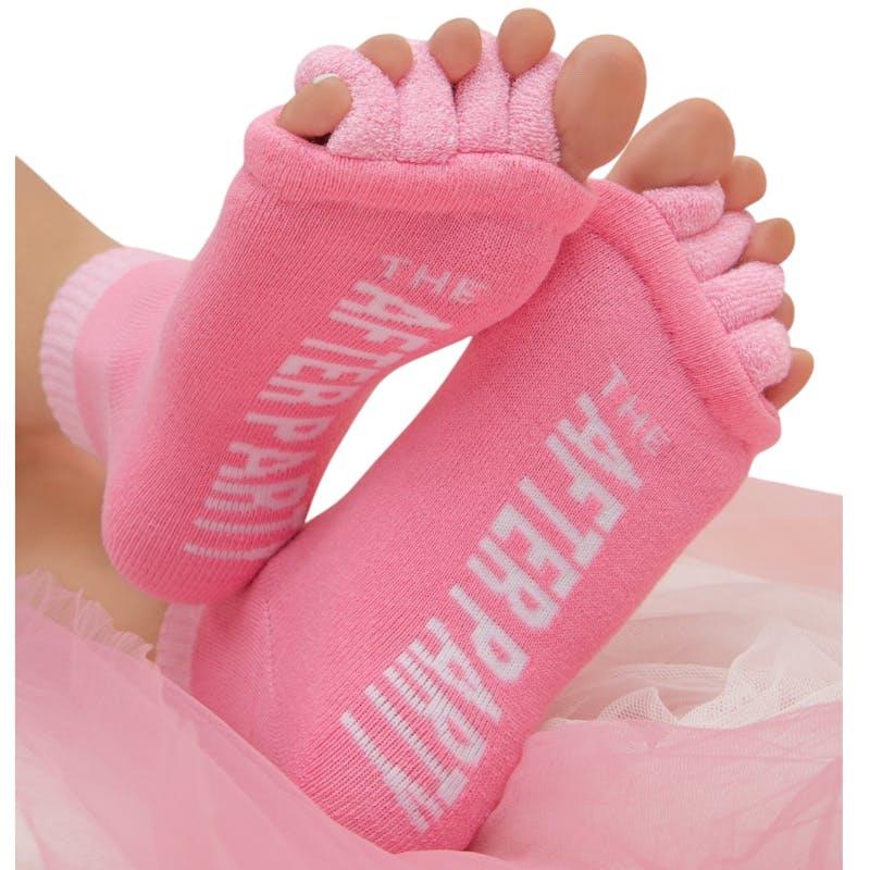 Load image into Gallery viewer, High Heel Jungle After Party Soft Foot Alignment Socks Pink
