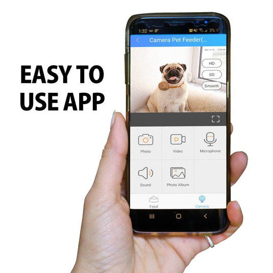 Lentek Smart Pet Feeder with 720p HD Video 1Unit