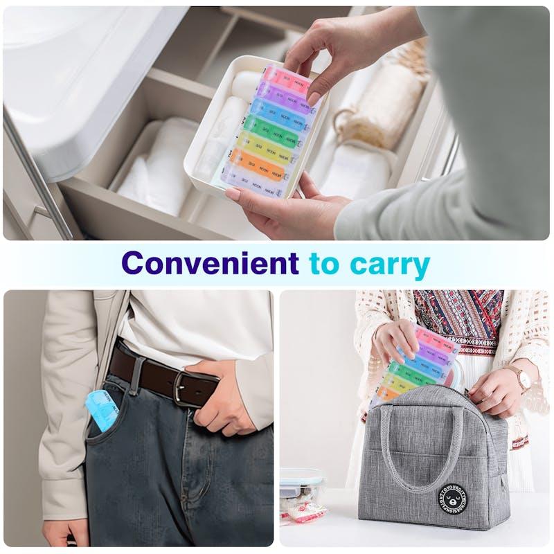 Load image into Gallery viewer, Flightmode 7 Day Travel Pill Box Medicine Organiser with Individual Daily Compartment 1Unit
