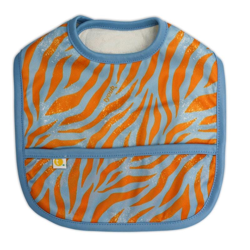 Load image into Gallery viewer, tyoub Baby Bib Stay-dry - Tiger Blue Orange One Size
