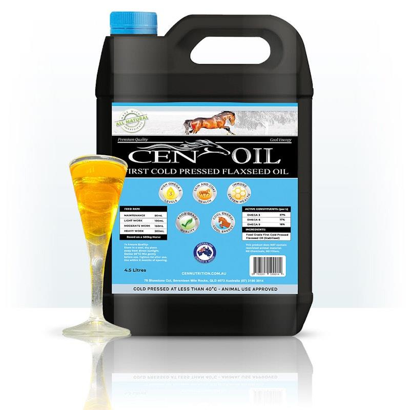 Load image into Gallery viewer, CEN Cold Pressed Flaxseed Oil For Horses 4.5L
