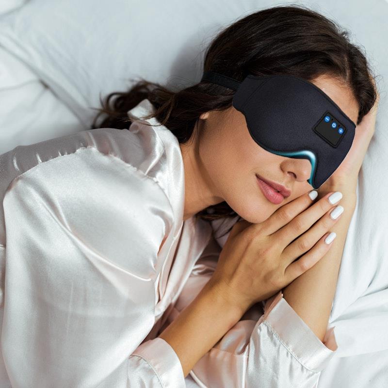 Load image into Gallery viewer, Laser Sleep Mask with Bluetooth Headphones Black
