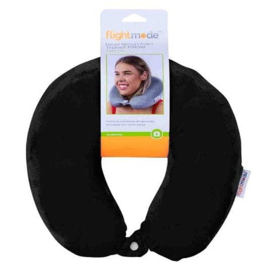 Flightmode Deluxe Memory Foam Travel Pillow Black