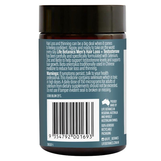 Life Botanics Men's Hair Loss + Testosterone 3x60 Pack