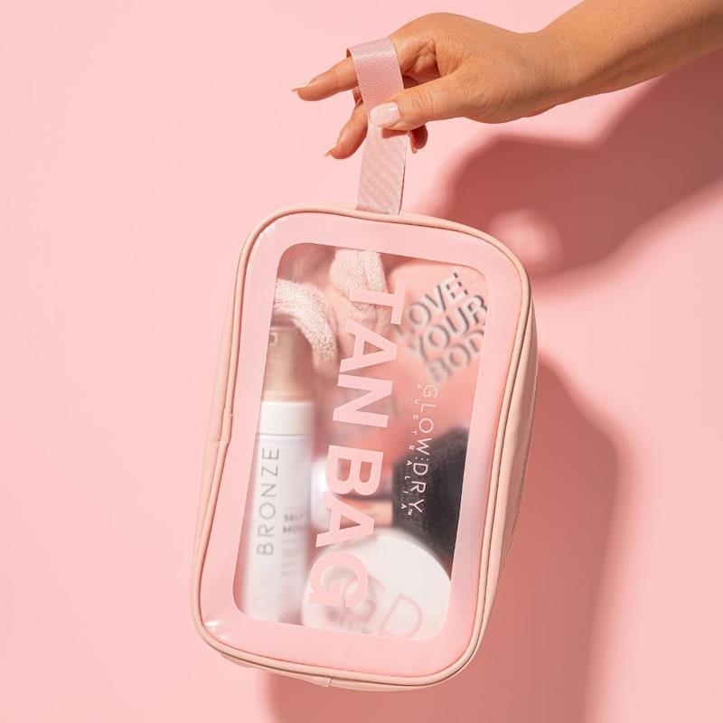 Load image into Gallery viewer, GlowDry 'TAN BAG' Cosmetic Case 1pc
