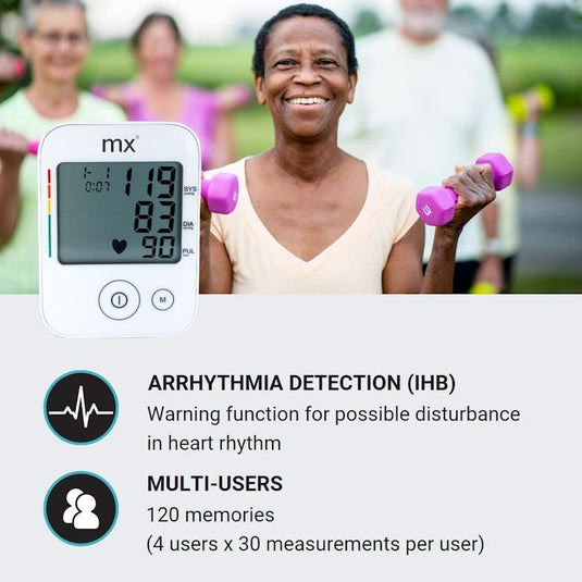 Mx Health Compact Blood Pressure Monitor - Large Cuff 1Unit