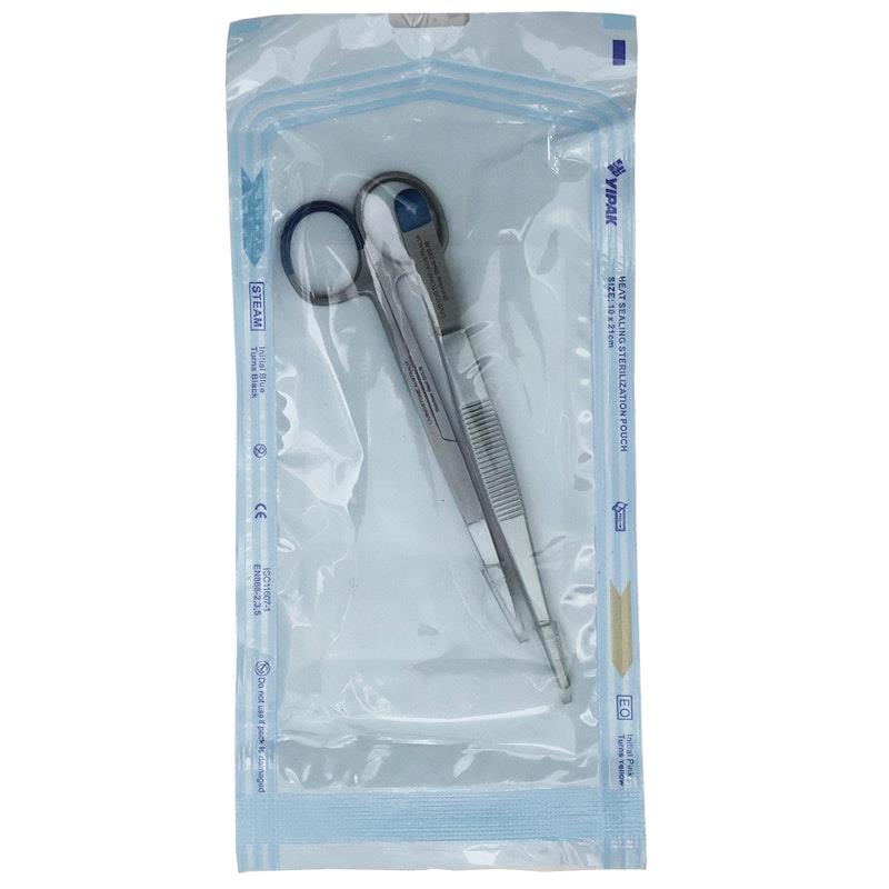 Load image into Gallery viewer, Livingstone Dressing Scissors and Tweezer Forceps Sterile Pack
