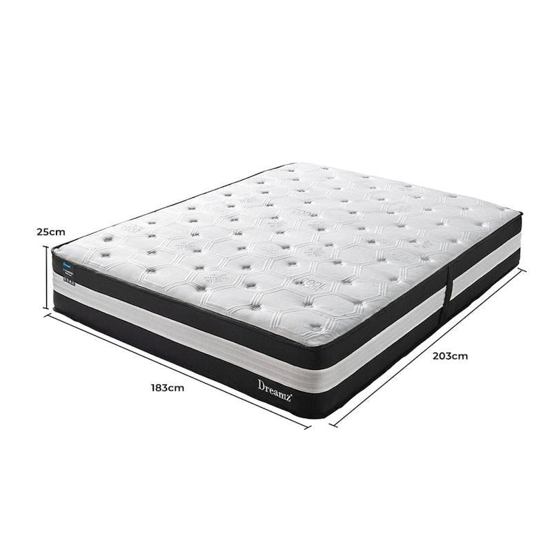 Load image into Gallery viewer, DreamZ Cooling Mattress Pocket Spring Euro Top Bed Foam 5 Zone King
