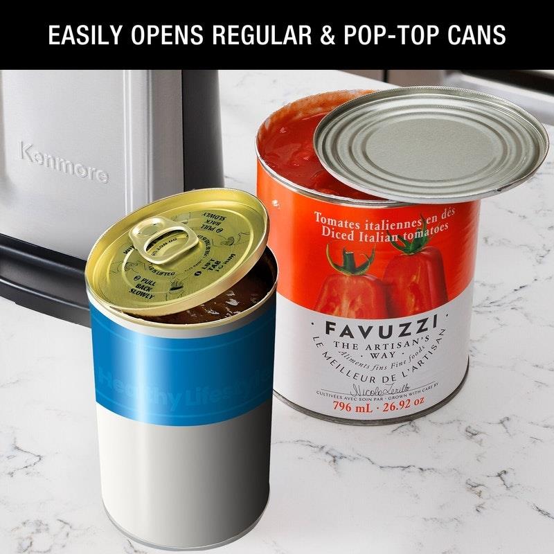 Load image into Gallery viewer, Kenmore Smooth Edge Automatic Can Opener Black/Stainless Steel
