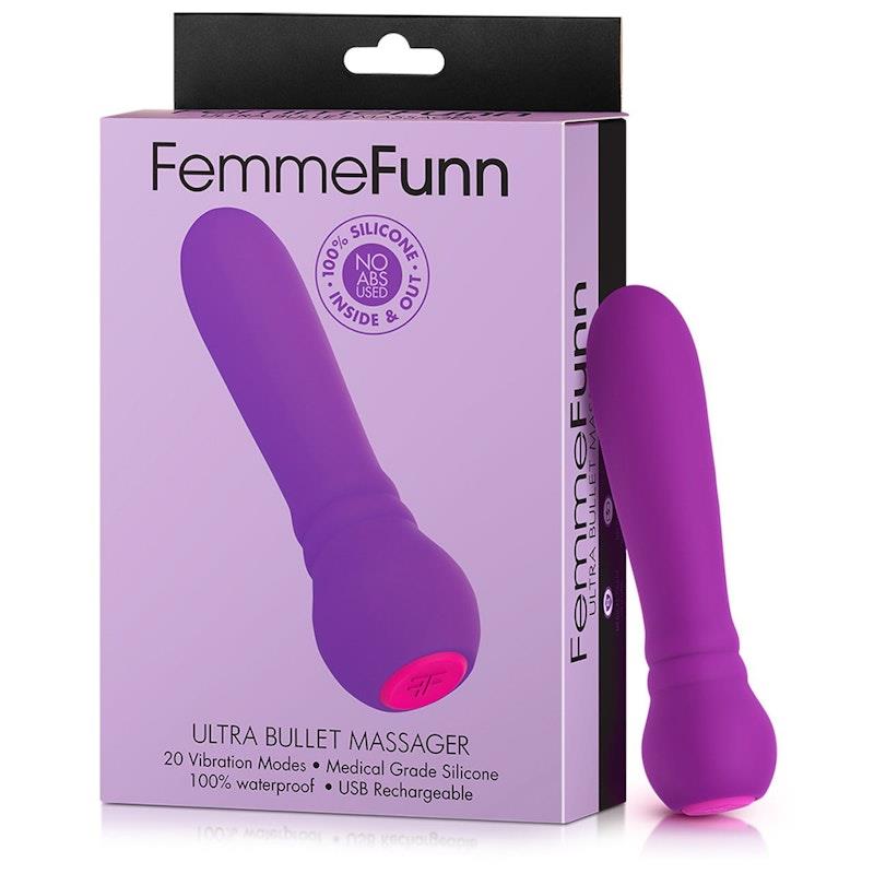 Load image into Gallery viewer, Femme Funn Vibrating Ultra Bullet Purple 1pc
