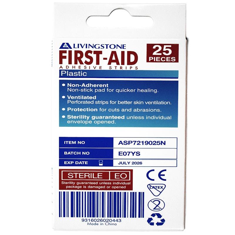 Load image into Gallery viewer, Livingstone Superior Adhesive Recyclable Plastic Strips 72 x 19mm 25 Pieces/Box
