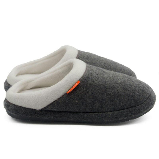 Archline Slippers Slip-On Arch Support Comfort Grey Marl Size 46