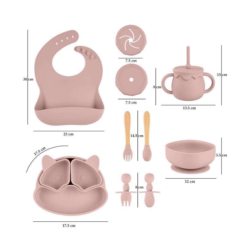 Load image into Gallery viewer, Zoe Sage Silicone Baby Feeding Set 11pc Bundle Blossom
