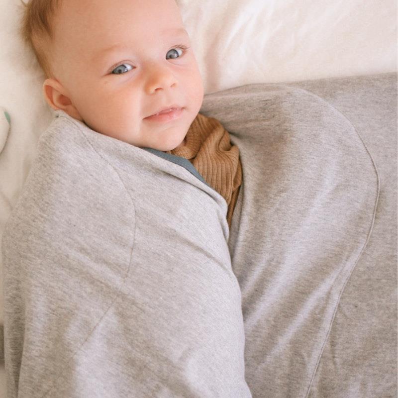 Load image into Gallery viewer, Baby Loves Sleep Koala Hugs Newborn Swaddle Wrap - Cool Grey/Coral One Size
