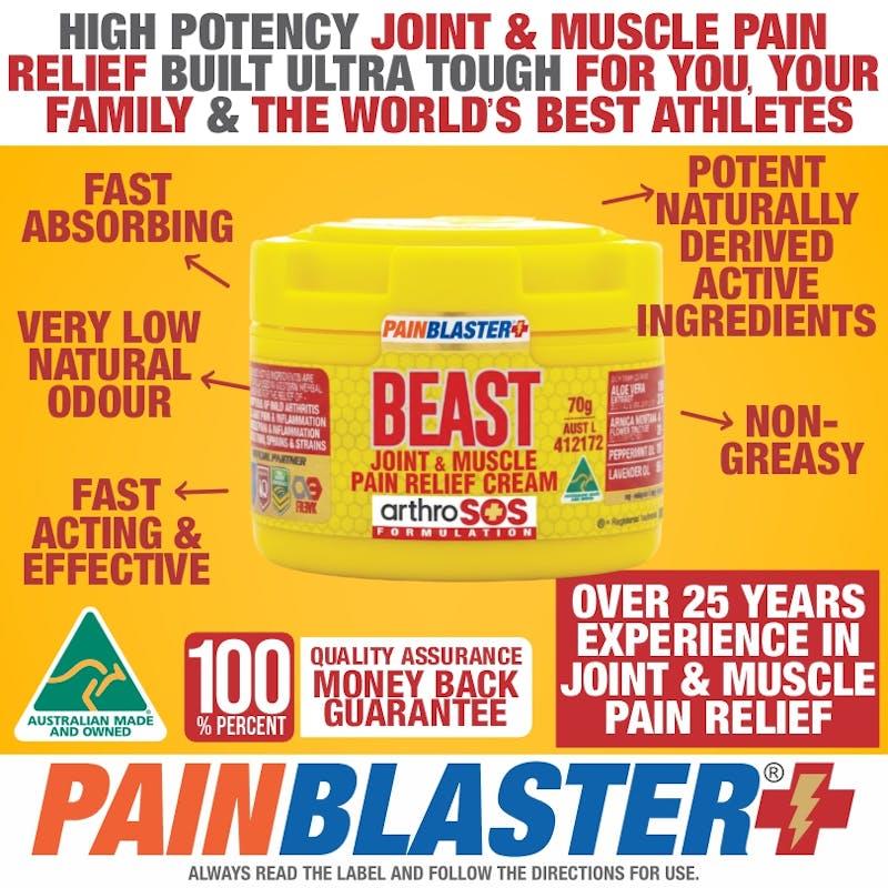 Load image into Gallery viewer, PAIN BLASTER Beast Joint &amp; Muscle Pain Relief Cream 70g by Athelite 2Pack
