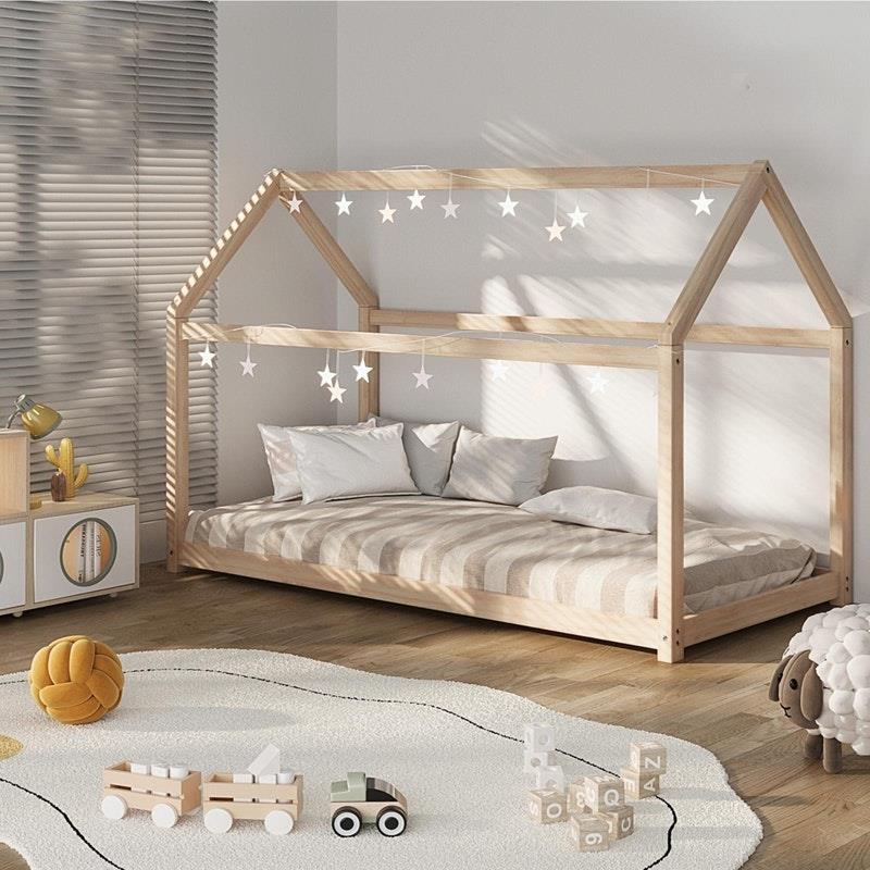 Load image into Gallery viewer, Oikiture Wooden Bed Frame Single Wooden Pine Timber Platform 1unit
