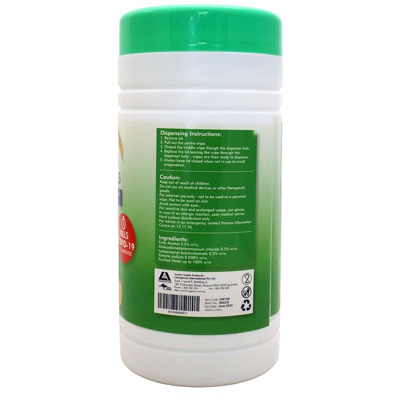 Load image into Gallery viewer, Liv-Wipe Hospital Grade Sanitiser Disinfectant 100 Wipes 1tub
