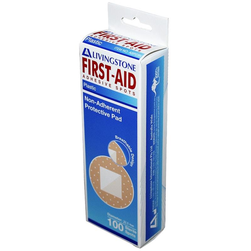 Load image into Gallery viewer, Livingstone Adhesive Round Spot Plaster with Pad 22.5 mm 100 Pieces/Box
