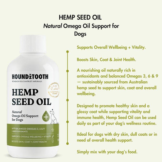 HOUNDZTOOTH Hemp Seed Oil for Dogs 250ml